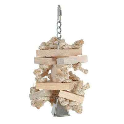 Natural Knots N Blocks Bird Toy Parrot Toy For Lg to XL Sized Birds, Shreddable
