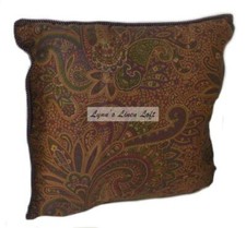 RALPH LAUREN Bohemian Paisley DECORATIVE PILLOW NEW Rope Trim 130