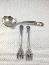 Vintage small EPNS Pickle Forks and Ladle