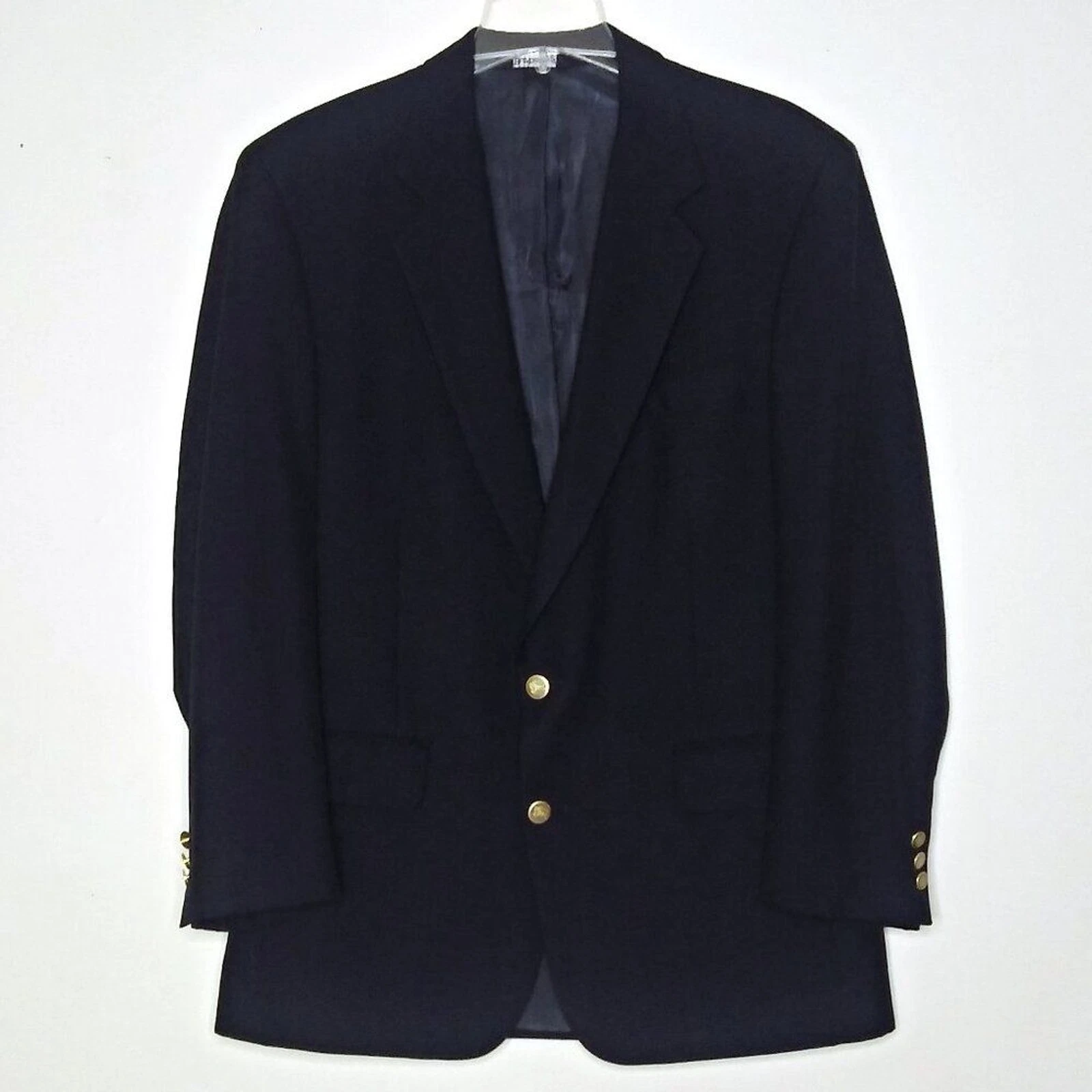 Giacca tuta blazer lana vintage Burberrys Super 100's cappotto sportivo blu navy taglia 40L