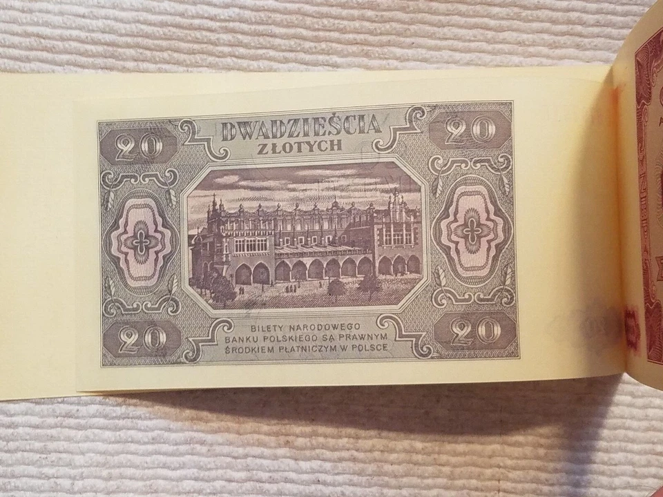 1948 Poland 20 100 Zlotych 2 Note Set 1828 - 1978 Overprint 150 Lat Polish UNC - Image 4 of 4