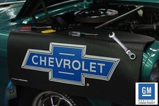 Black Fender Gripper Protective Cover W Blue Bowtie Emblem For Chevrolet