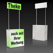 Promotionstand Werbetheke Messetresen Verkaufstresen Stand mit Schild Messetheke
