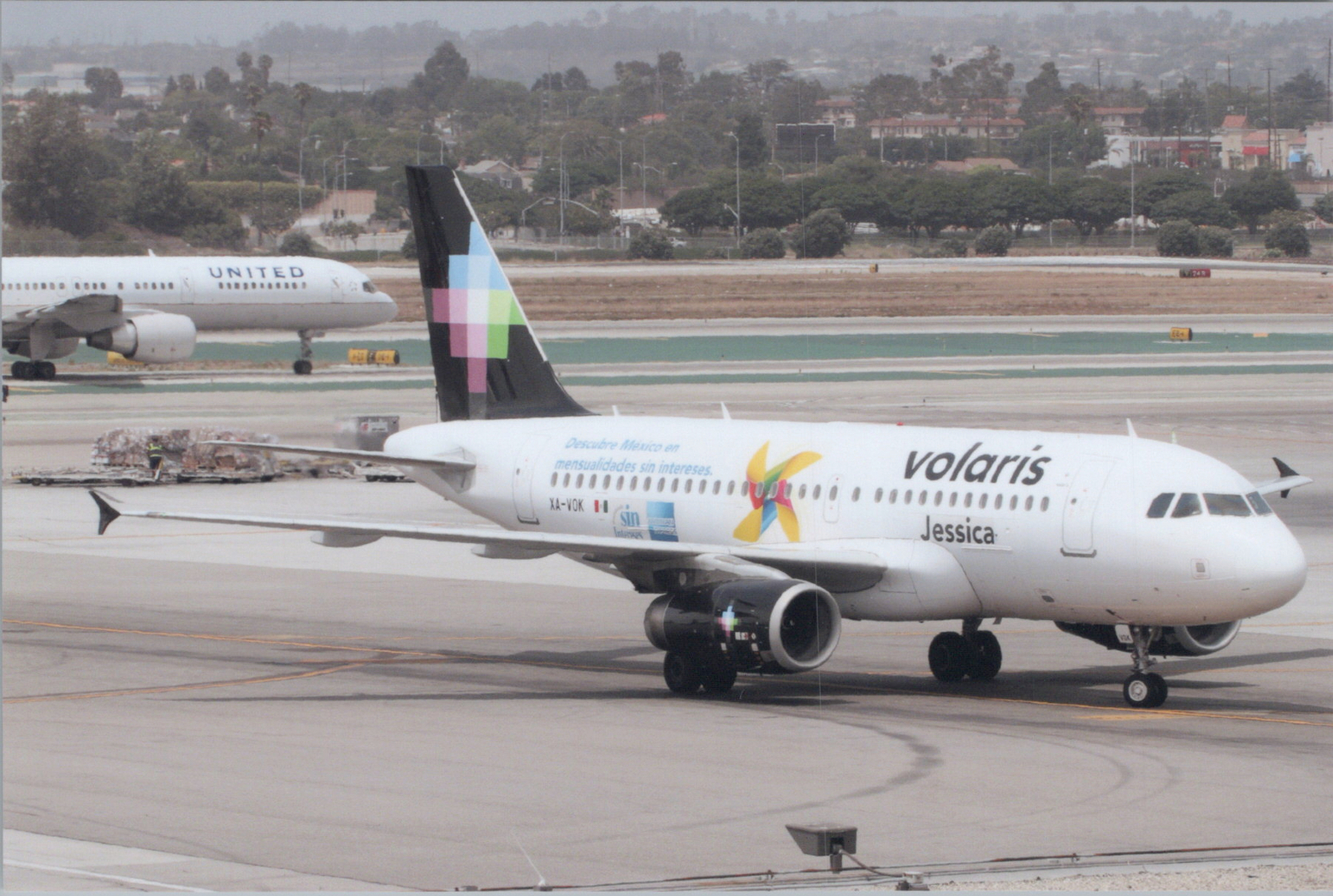  1990s Volaris Airbus A320 Jessica Los Angeles Airport Airplane Aircraft Photo