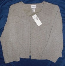 NWT Women's Chico's Textured Jacket 1 Medium Original Retail 99