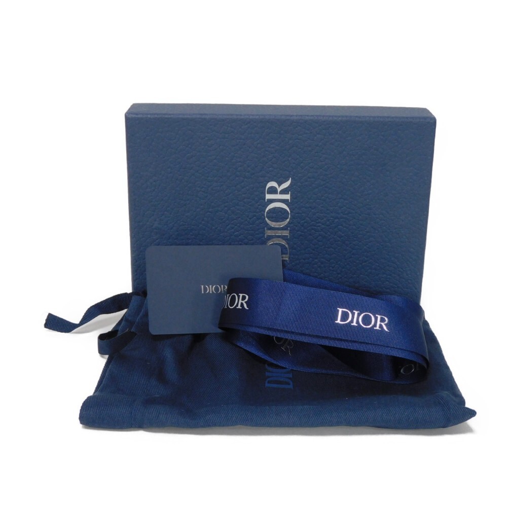 AUTHENTIC Dior Passport cover passport case Logo Embossed Smooth