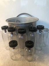 Vintage Evenflo 1950’s Pot Sterilizer 5-8 Oz , 2-4 Oz , Nipple Sterilizer, Rack