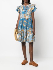 ULLA JOHNSON Ladies Knee Length Dress Flutter Sleeve Dress