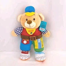 Gabitoy Educational Learning Button Snap Teddy Talking Bear Counts Plush