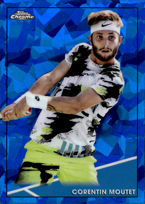 Corentin Moutet 2021 Topps Chrome Sapphire Tennis Blue Sapphire Parallel SP #48