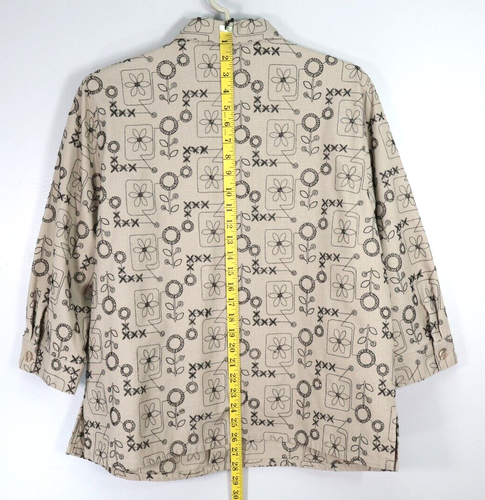 NEW ALFRED DUNNER Womens Poly Rayon 3/4 Sleeve Blouse Embroidered Floral Size 18 - Picture 12 of 16