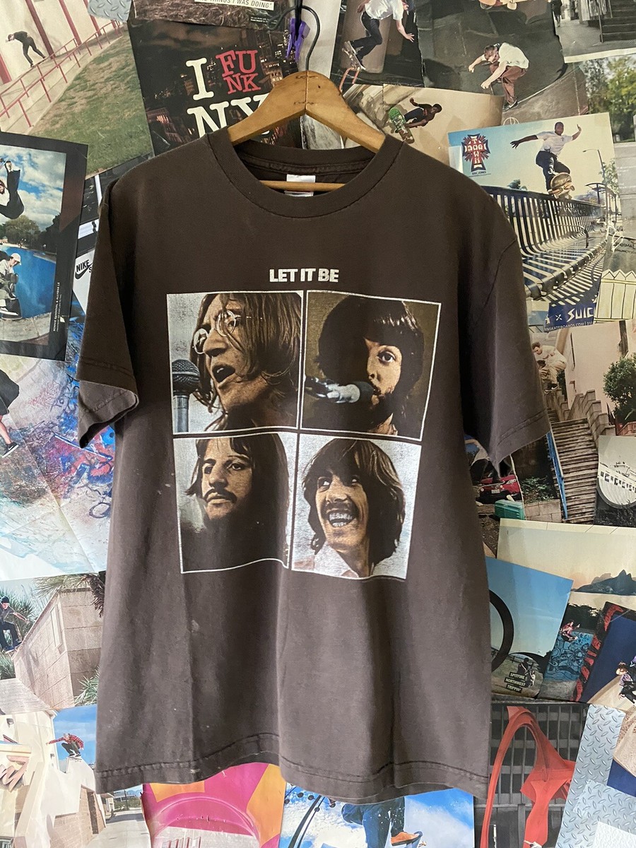 ビートルズ LET IT BE Tシャツ ブラウン Beatles LET IT BE