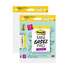 Post It Super Sticky Mini Easel Pad 15x18 inches 20 sheets 2 pack portable fl...