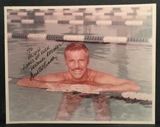 Buster Crabbe Inscribed Signed Autographed Original 8 x 10 Color Portrait Photo