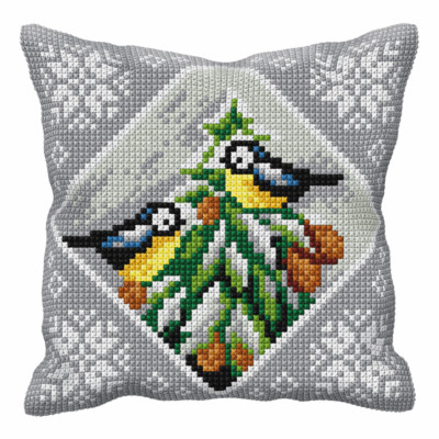 Orchidea Cross Stitch Kit: Kissen: Gro�: Blaue Titten