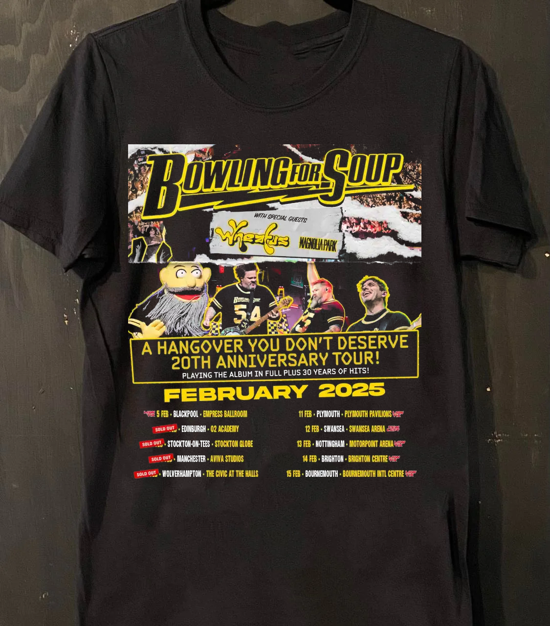 Bowling for Soup 2025 Tour Fan Gift Full Size T-Shirt S-5XL QA199