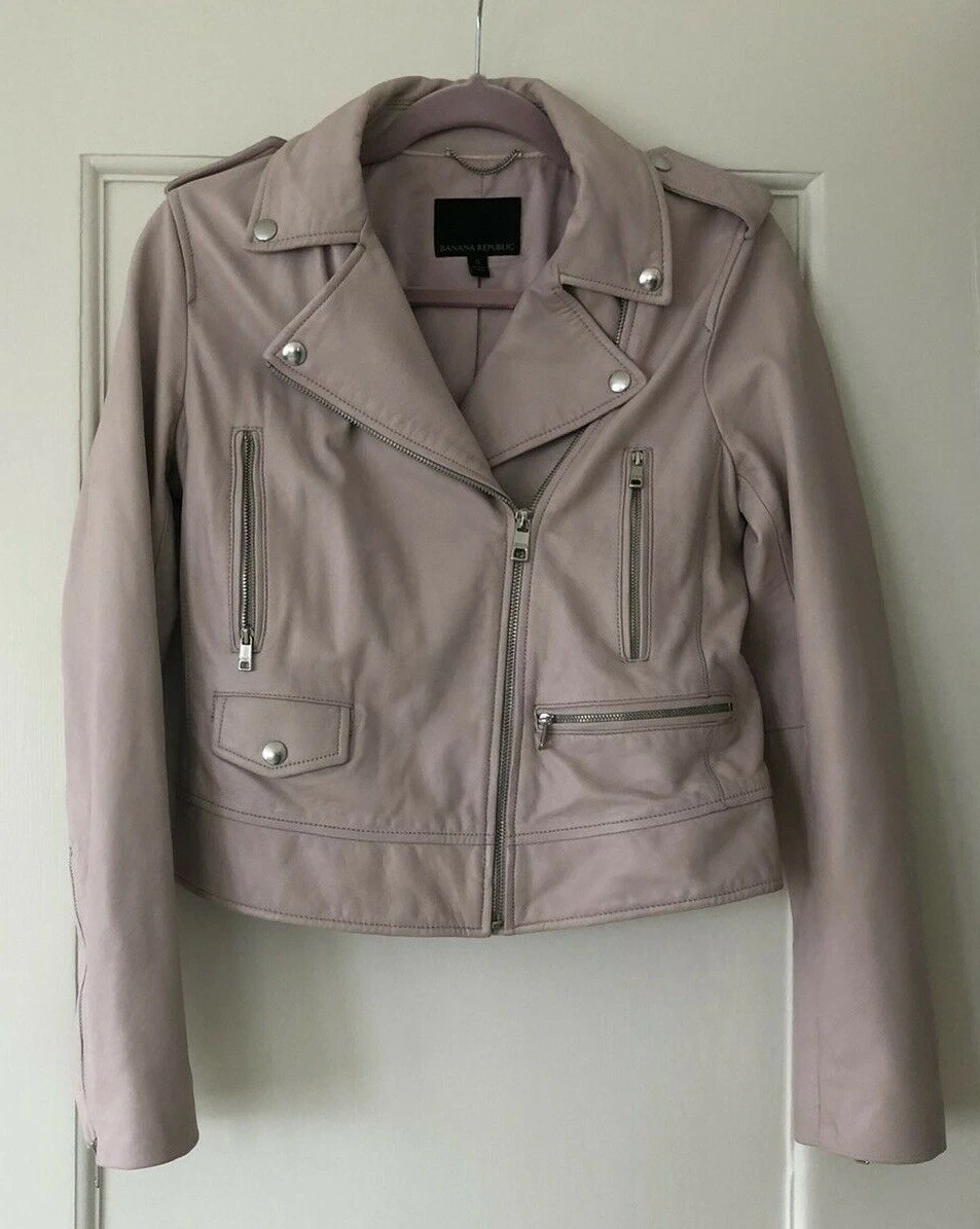 Banana republic pink moto jacket clearance