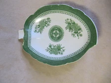 COPELAND SPODE VINTAGE SPODESAFITZHUGH GREEN LEAF DISH VERY GOOD CONDITION