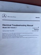 New Mercedes Benz C Class 203 Electrical Troubleshooting Manual Volume 1