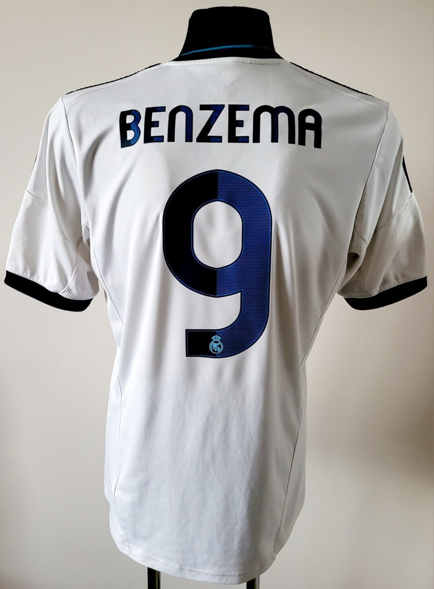Real Madrid 2012 - 2013 Home football Adidas shirt #9 Benzema size