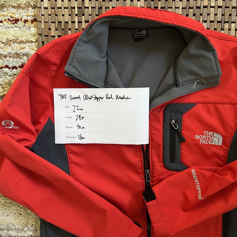 The North Face Summit Series Windstopper Soft Shell Jacket Red Men’s Medium M - Image 4 of 4