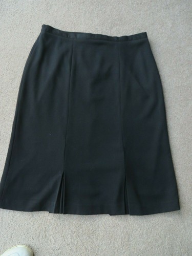 Black Hudson & Onslow Midi  Skirt Pleated Lined Skirt Size 16