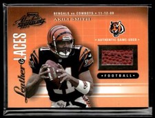 2001 Playoff Absolute Memorabilia Akili Smith Leather and Laces #/825 HS