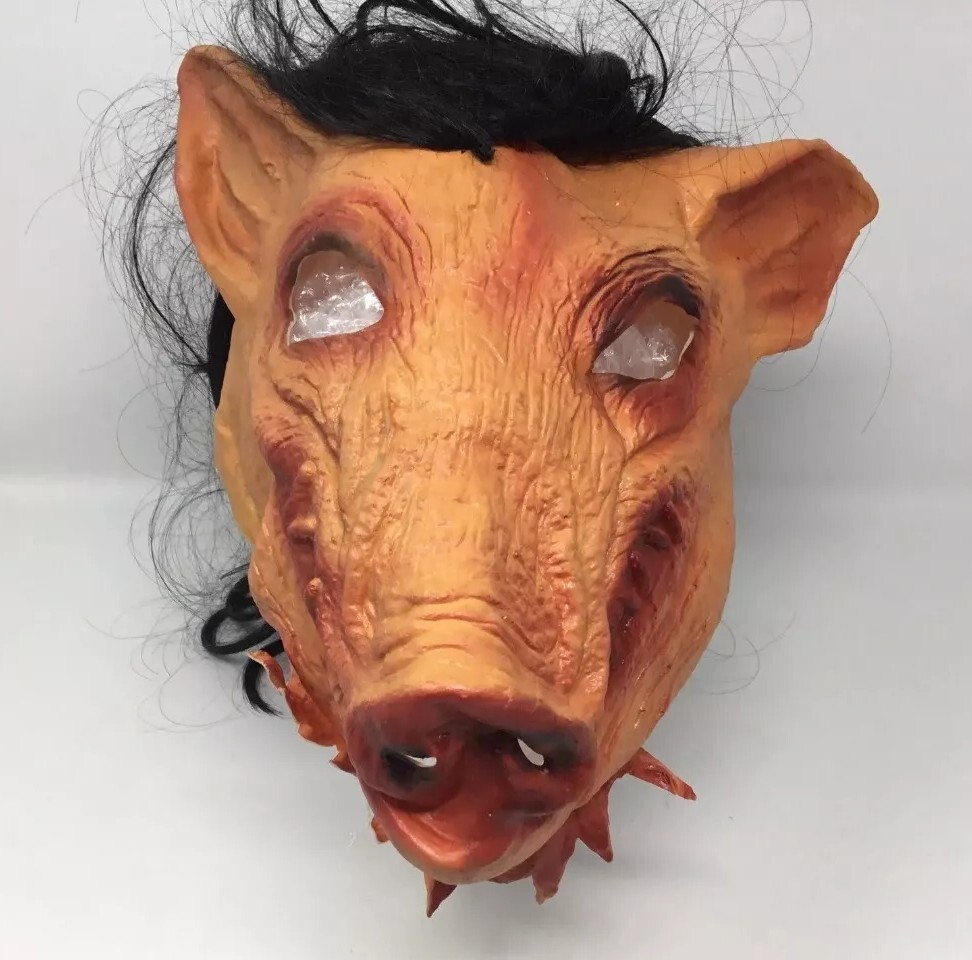 ピッグマスク SAW Latex Pig Mask From The Movie SAW - Scary Fancy Halloween