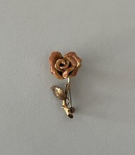 Edle Rosen Brosche 18k 750 Gelbgold Antik, Vintage Rarität