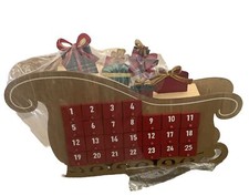 Christmas Wooden Advent Calendar Christmas Sleigh Countdown Calendar Ashland