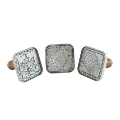 Nordic Ware Cookie Stamps, 3-Inch Squares, Silver Springerle