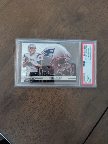 2015 Panini Prism Tom Brady Insert Die Cut #1H PSA 8