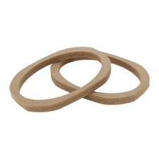 2 Pièces Adaptateur Entretoise Universel Étanche pour Enceinte 6"X9" Bois Marron