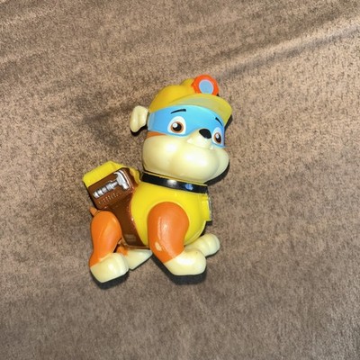 Paw Patrol Rubble Dog Figure Only Rubble s Dump Truck Light Blue Mask Glasses