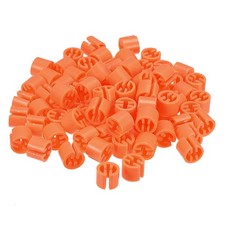150pcs Clothes Hanger Markers Blank Tags Fit 3.5mm Rod Garment Orange