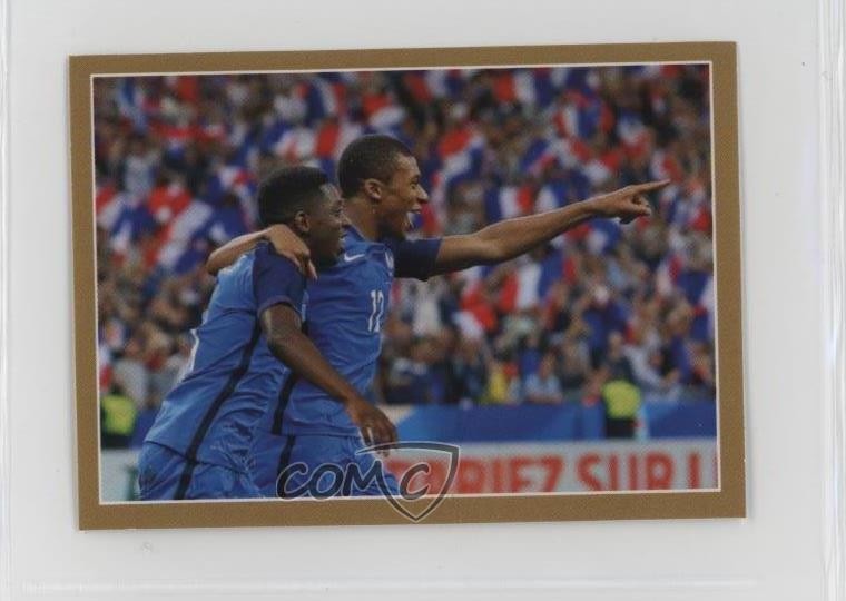 2018 Panini Family World Cup Stickers Gold Kylian Mbappe #47 i4v
