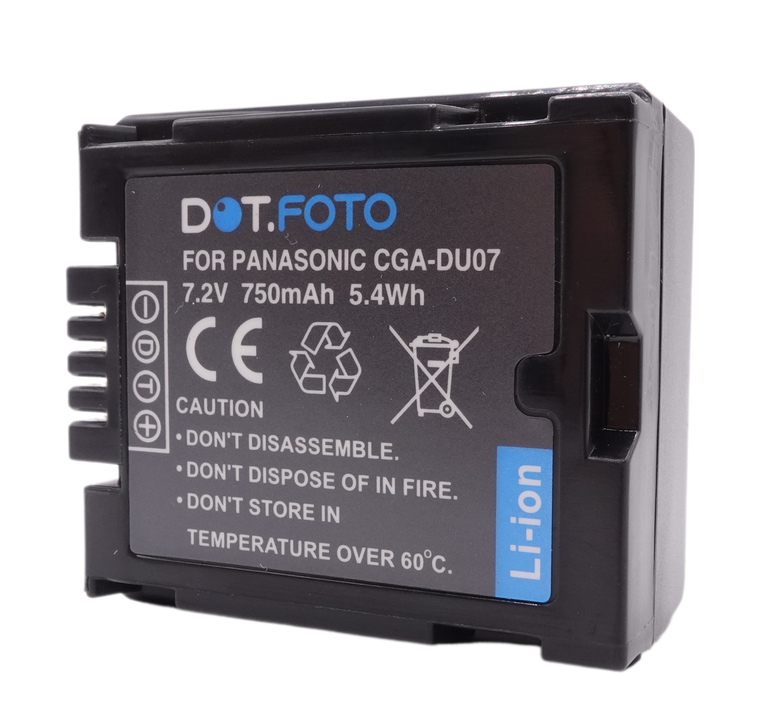 CGA-DU07 CGR-DU06 Battery for Panasonic NV-GS10 GS27 GS50 GS180 / SDR-H200 H280
