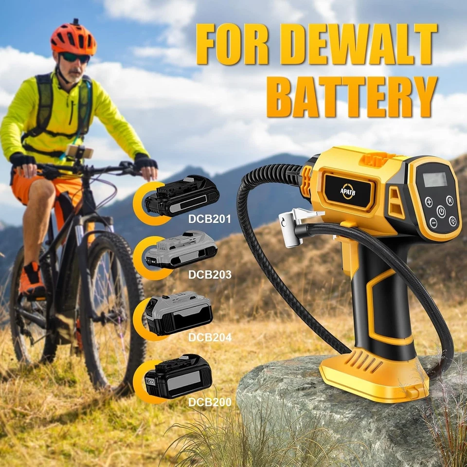 Cordless Tire Inflator Air Compressor for Dewalt 20V Max Battery,150Psi Portable - Image 4 of 4