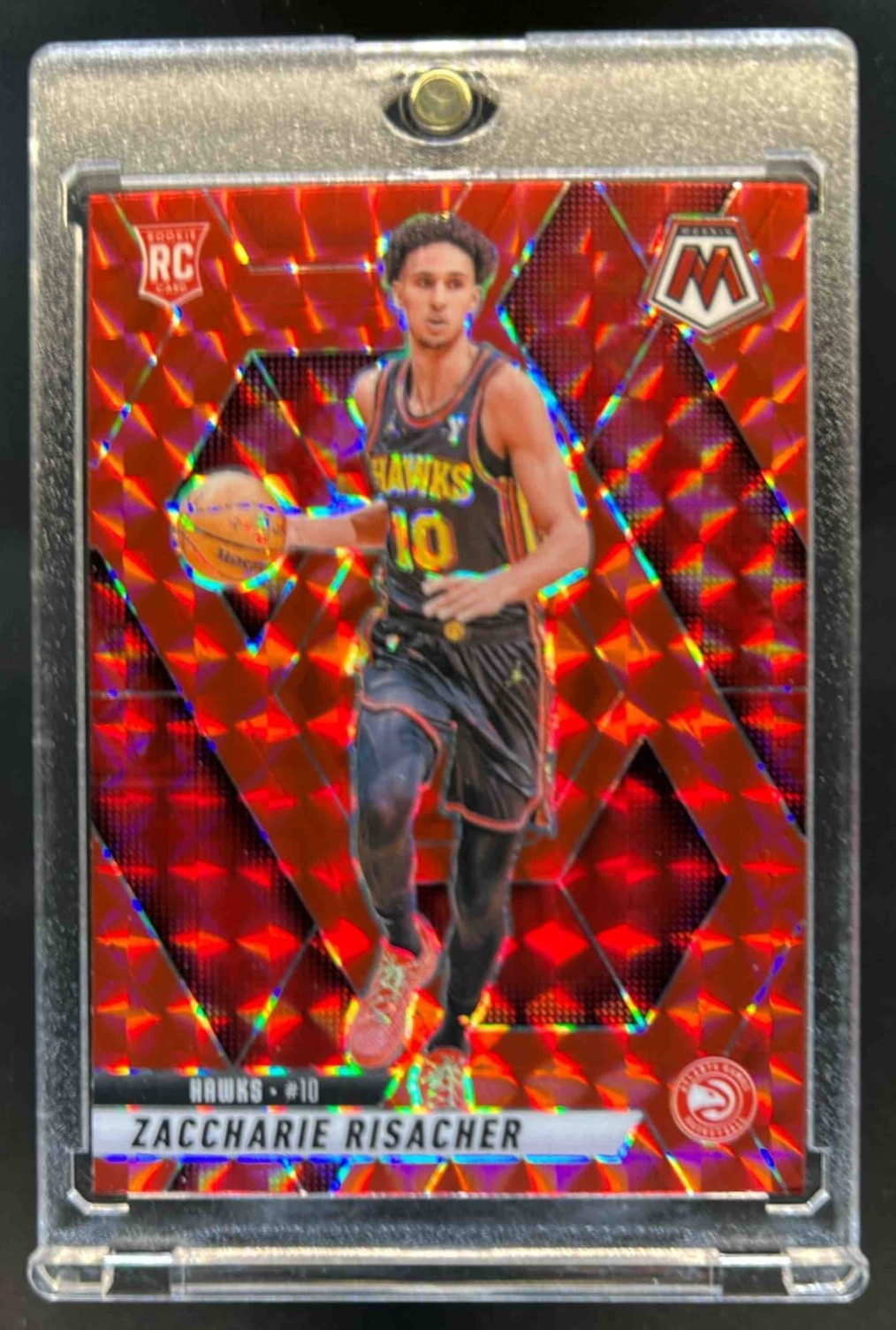 2024-25 Mosaic Zaccharie Risacher RC Red Rookie #213 Hawks