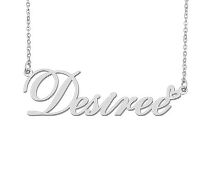 Edelstahl Silber Desiree Herz Name Halskette Charm Anhänger Schmuck für Mama