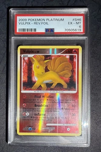 2009 Pokemon Platinum #SH6 Vulpix Reverse Foil PSA 6