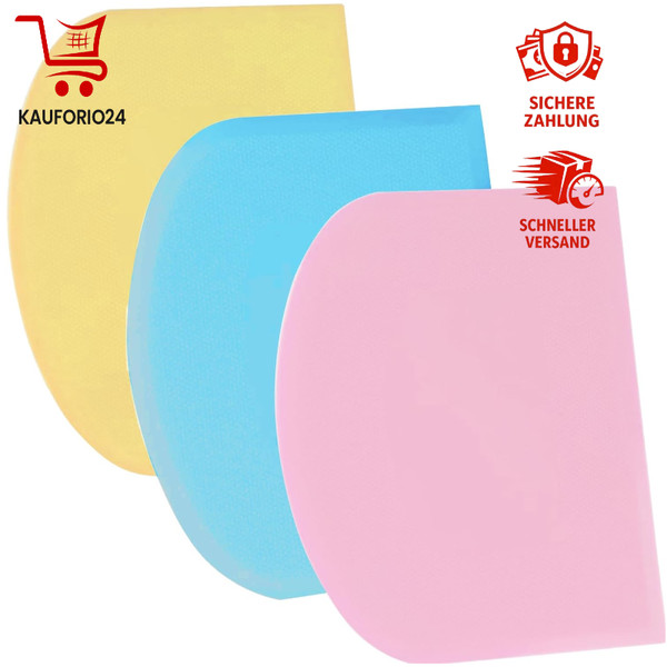 "Teigschaber Set 3-Teilig, Flexibel, Anti-Rutsch, Bpa-Frei, 10,6X6,7\""-image