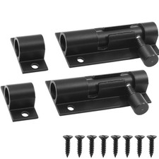 2 Pack 2 Inch Barrel Bolt Latch Heavy Duty Sliding Door Lock Security Hardware