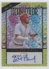 2023 Leaf Vivid Technicolor Yellow Mojo 1/10 Leonardo Bernal #T-LB1 Auto 8d2