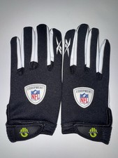 Reebok NFL Pro Demon Grip Griptonite Football Receiver Gloves Black White Large