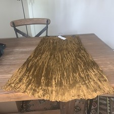 NWT Eileen Fisher Bronze Crushed Silk Pleated Skirt Size S/P MSRP 248