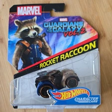 HOT WHEELS MARVEL GUARDIANS OF THE GALAXY ROCKET RACCOON - 1:64. BLUE