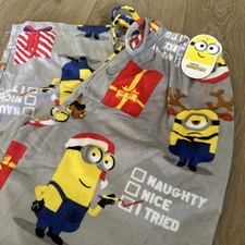 Minions Men s Holiday Naughty Or Nice Soft Pajama Lounge Pants Size Medium NEW