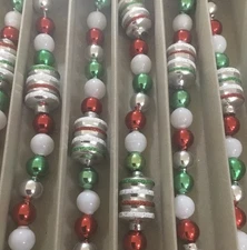 Christopher Radko Shiny Brite Christmas Garland Ornaments NEW 7 FEET