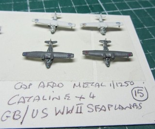Catalina x 4 GB/US WWII Seaplanes by Cap Aero Scale 1/1250 Ship Model